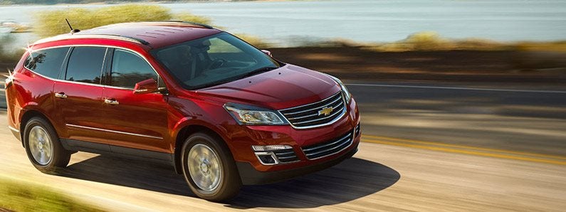 Chevy Traverse driving through the country